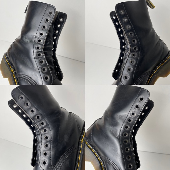 Vintage Dr. Martens England 1919 Black Holy Grail Envy Quad Platform Boots UK 7 - Picture 14 of 16